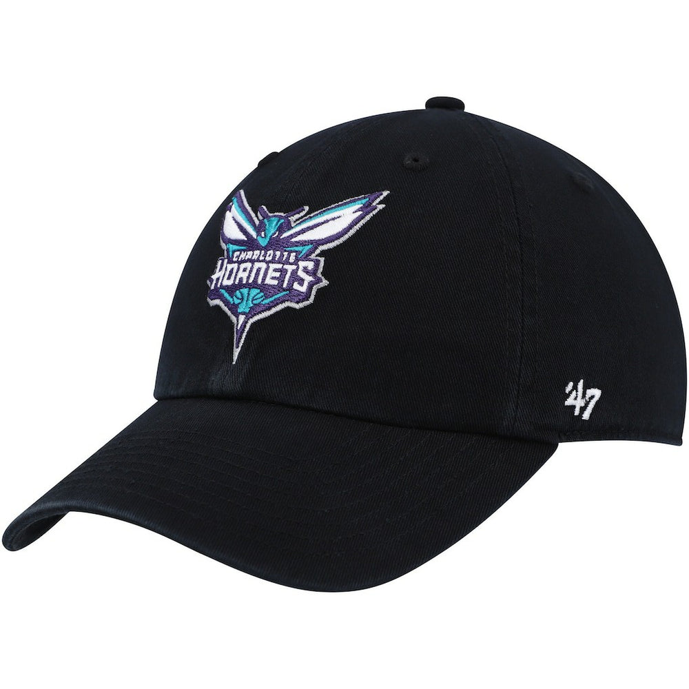 Charlotte Hornets '47 Core Logo Clean Up Adjustable Hat Black