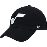 Utah Jazz '47 Core Logo Clean Up Adjustable Hat Black