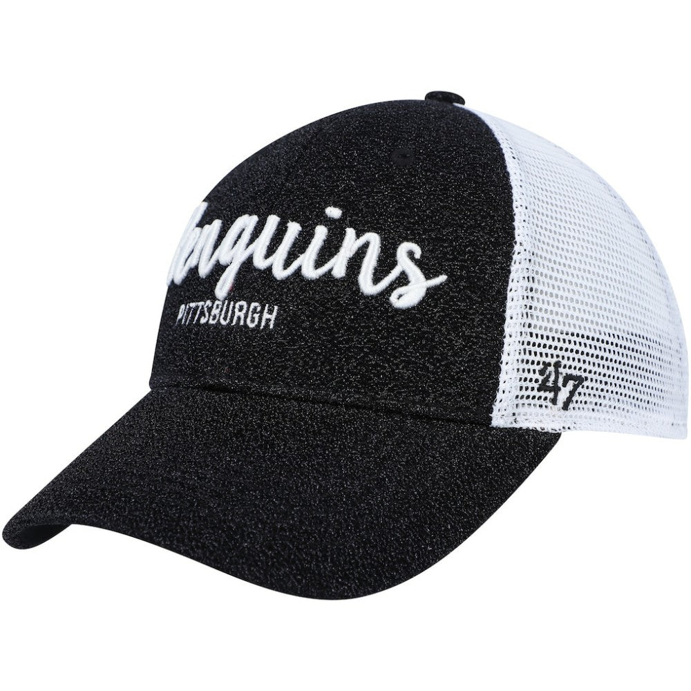 NHL Pittsburgh Penguins '47 Women's Encore MVP Trucker Snapback Hat - Black/White