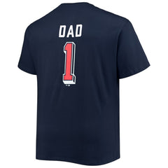 Cleveland Guardians Big & Tall Father's Day #1 Dad T-Shirt - Navy T-shirts