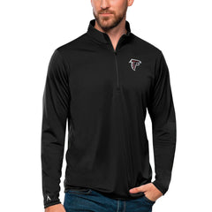 Atlanta Falcons Antigua Tribute Quarter-Zip Lightweight Pullover Top Black
