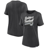 Las Vegas Raiders Women's Hit Snow Washed T-Shirt Charcoal