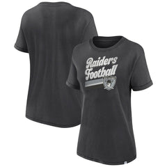 Las Vegas Raiders Women's Hit Snow Washed T-Shirt Charcoal