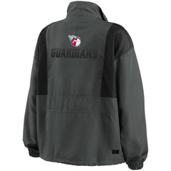 Cleveland Guardians WEAR by Erin Andrews Women's Packable Half-Zip Jacket - Charcoal Jackets
