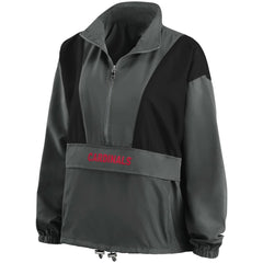 St. Louis Cardinals WEAR by Erin Andrews Women's Packable Half-Zip Jacket - Charcoal Jackets