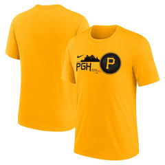 Pittsburgh Pirates Nike City Connect Tri-Blend T-Shirt - Gold T-shirts