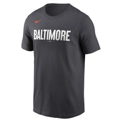 Baltimore Orioles Nike City Connect Wordmark T-Shirt - Black T-shirts