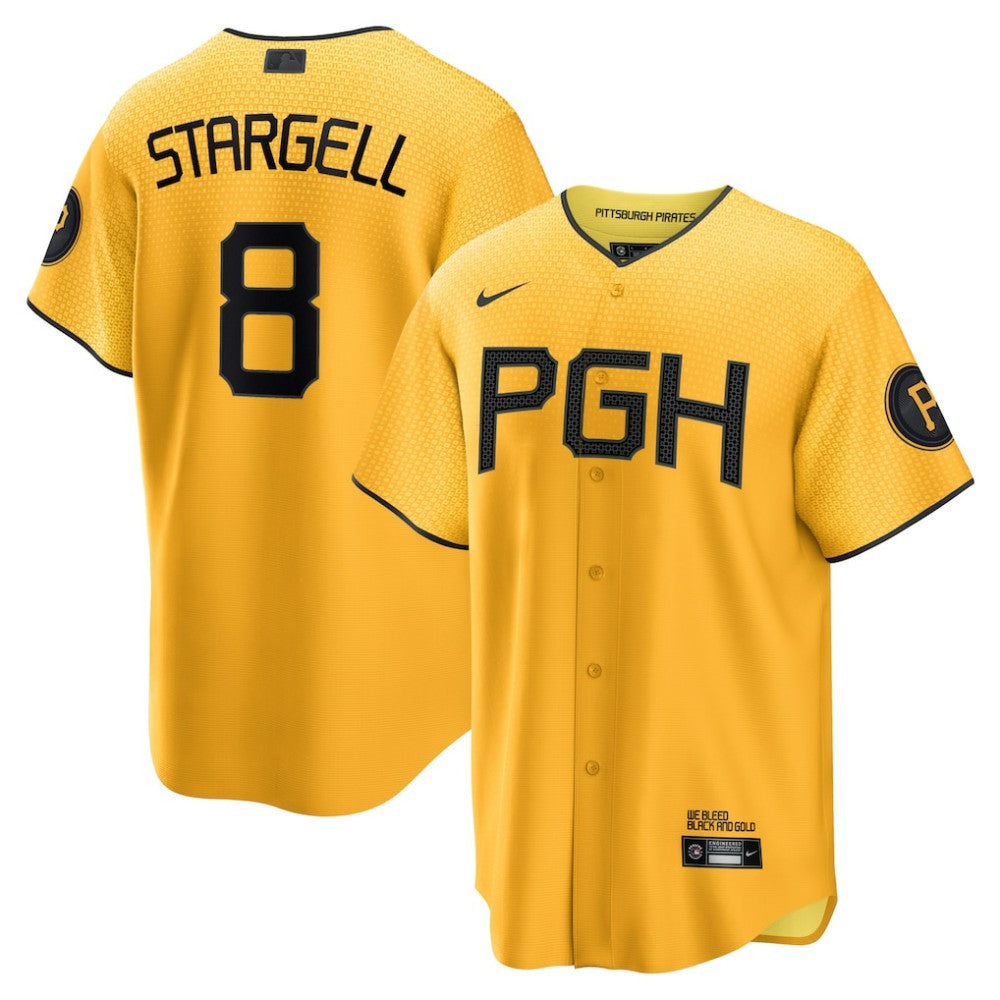 MLB Willie Stargell Pittsburgh Pirates Nike City Connect Replica Player Jersey - Gold