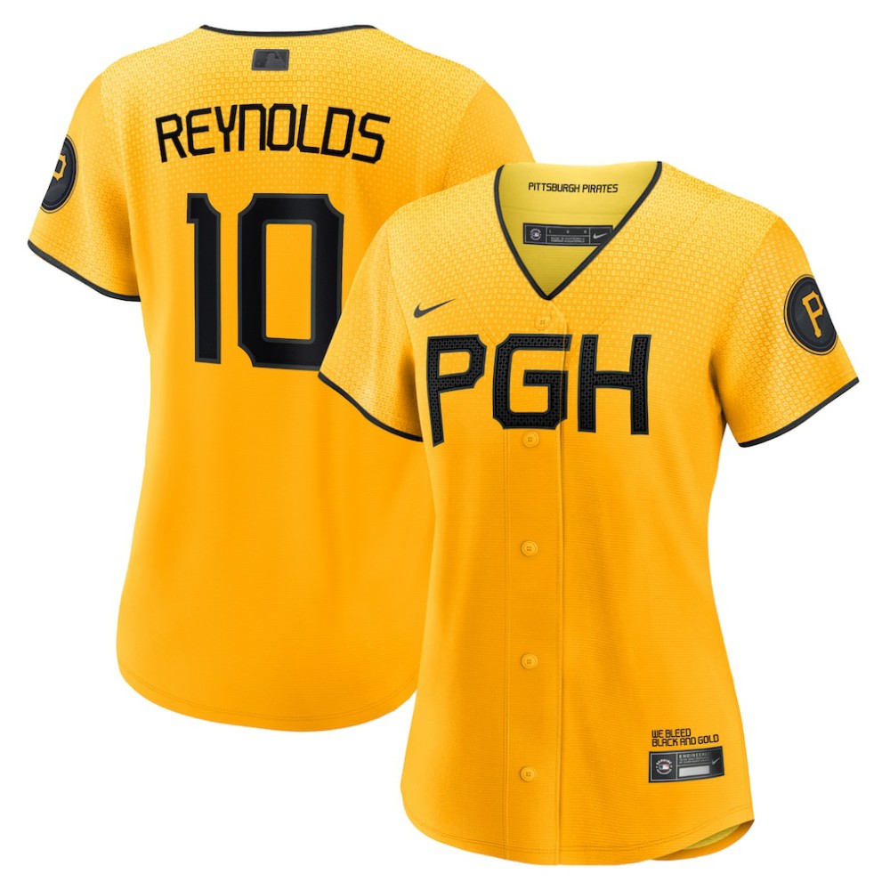 MLB Bryan Reynolds Pittsburgh Pirates Nike Women's City Connect Replica Player Jersey - Gold