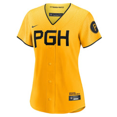 MLB Bryan Reynolds Pittsburgh Pirates Nike Women's City Connect Replica Player Jersey - Gold