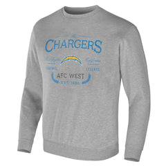 Los Angeles Chargers NFL x Darius Rucker Collection Pullover Sweatshirt Heather Gray