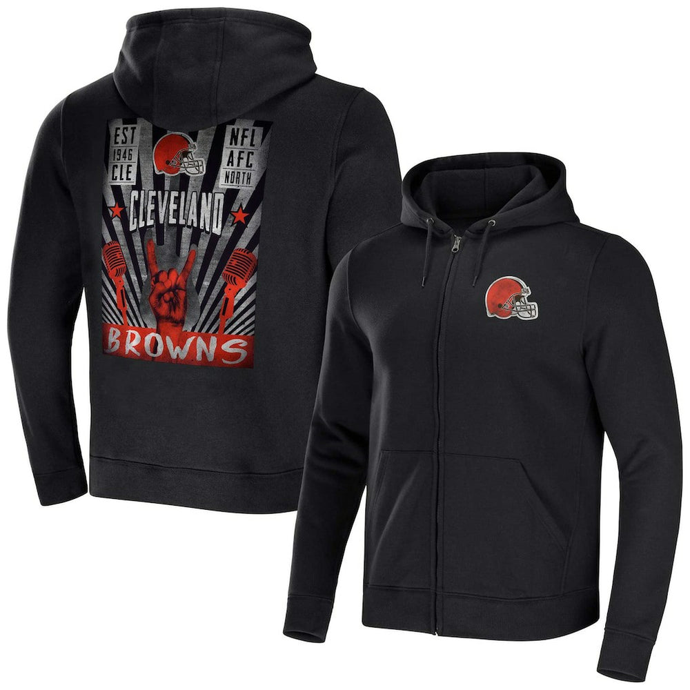 Cleveland Browns NFL x Darius Rucker Collection Rocker Full-Zip Hoodie Black