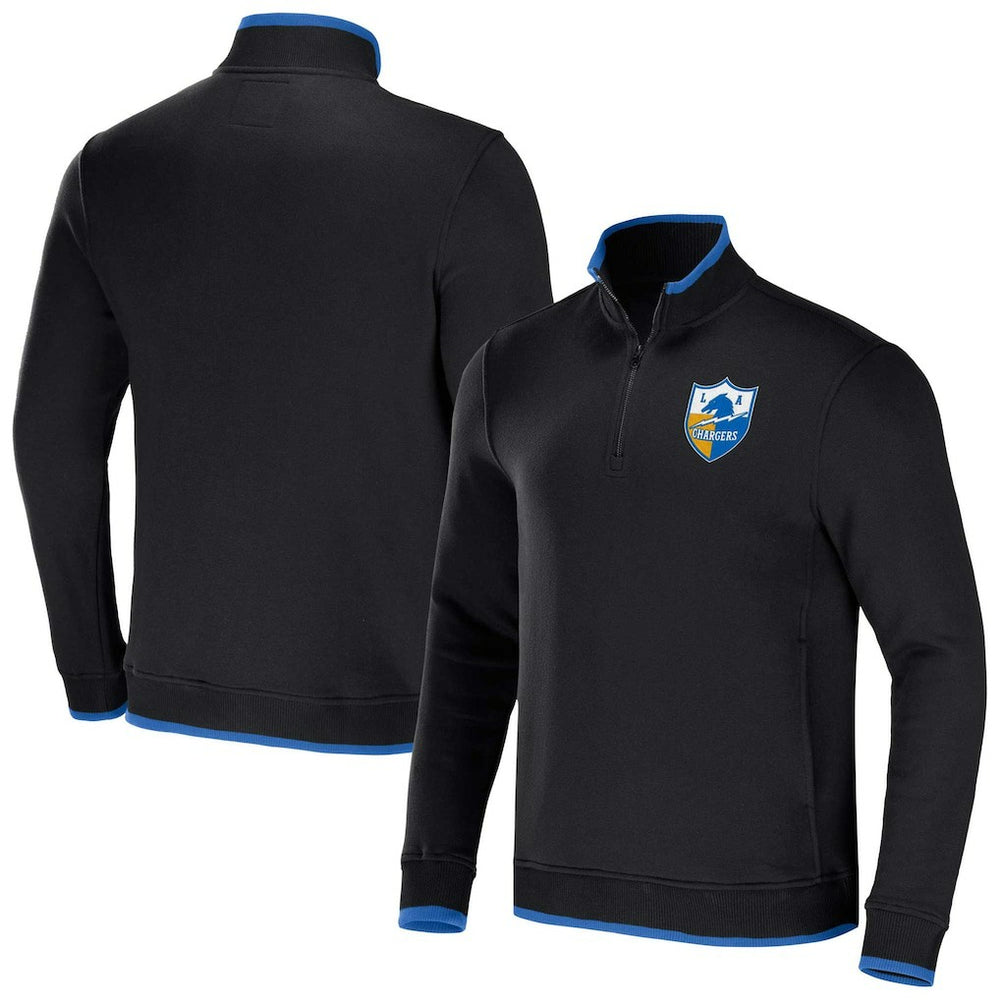 Los Angeles Chargers NFL x Darius Rucker Collection Logo Quarter-Zip Top Black