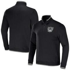 Las Vegas Raiders NFL x Darius Rucker Collection Logo Quarter-Zip Top Black