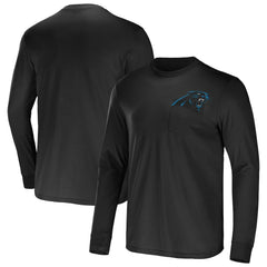 Carolina Panthers NFL x Darius Rucker Collection Team Long Sleeve Pocket T-Shirt Black