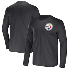 Pittsburgh Steelers NFL x Darius Rucker Collection Team Long Sleeve Pocket T-Shirt Black