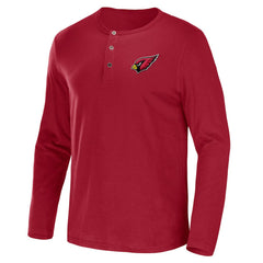 Arizona Cardinals NFL x Darius Rucker Collection Slub Jersey Henley Long Sleeve T-Shirt Cardinal