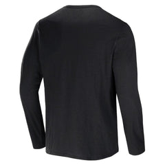Las Vegas Raiders NFL x Darius Rucker Collection Slub Jersey Henley Long Sleeve T-Shirt Black