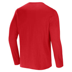 Tampa Bay Buccaneers NFL x Darius Rucker Collection Slub Jersey Henley Long Sleeve T-Shirt Red