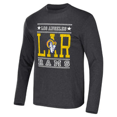 Los Angeles Rams NFL x Darius Rucker Collection Long Sleeve T-Shirt Heathered Charcoal