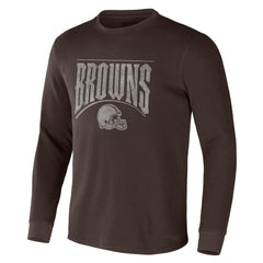 Cleveland Browns NFL x Darius Rucker Collection Long Sleeve Thermal T-Shirt Brown