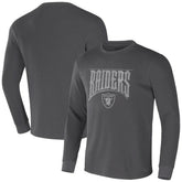 Las Vegas Raiders NFL x Darius Rucker Collection Long Sleeve Thermal T-Shirt Charcoal