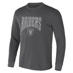 Las Vegas Raiders NFL x Darius Rucker Collection Long Sleeve Thermal T-Shirt Charcoal