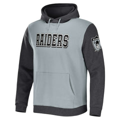 Las Vegas Raiders NFL x Darius Rucker Collection Colorblock Pullover Hoodie Gray/Charcoal