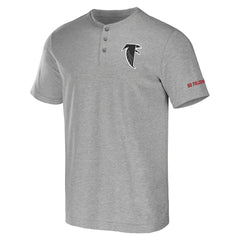 Atlanta Falcons NFL x Darius Rucker Collection Henley T-Shirt Heather Gray