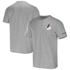 Arizona Cardinals NFL x Darius Rucker Collection Henley T-Shirt Heather Gray