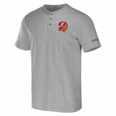 Tampa Bay Buccaneers NFL x Darius Rucker Collection Henley T-Shirt Heather Gray