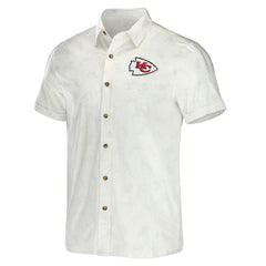 Kansas City Chiefs NFL x Darius Rucker Collection Woven Button-Up T-Shirt White