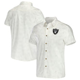 Las Vegas Raiders NFL x Darius Rucker Collection Woven Button-Up T-Shirt White