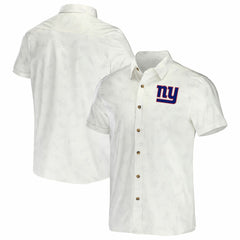 New York Giants NFL x Darius Rucker Collection Woven Button-Up T-Shirt White