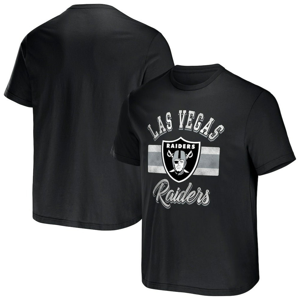 Las Vegas Raiders NFL x Darius Rucker Collection Stripe T-Shirt Black