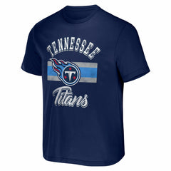 Tennessee Titans NFL x Darius Rucker Collection Stripe T-Shirt Navy