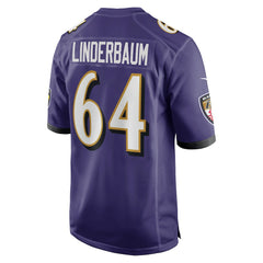 NFL Tyler Linderbaum Baltimore Ravens Player Game Jersey - Purple