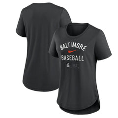 Baltimore Orioles Nike Women's City Connect Tri-Blend T-Shirt - Black T-shirts