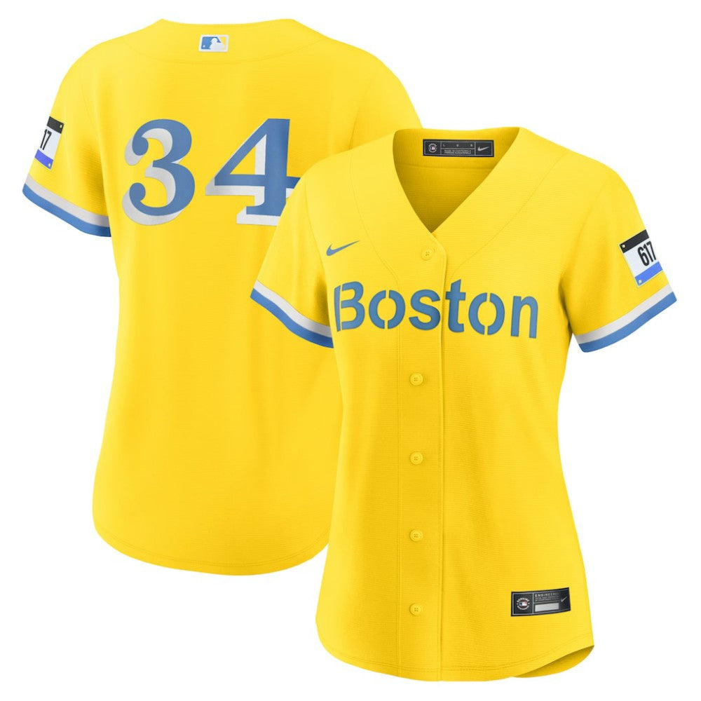 MLB David Ortiz Boston Red Sox Nike Women's City Connect Replica Player Jersey - Gold