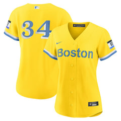 MLB David Ortiz Boston Red Sox Nike Women's City Connect Replica Player Jersey - Gold