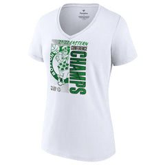 Boston Celtics Women's 2022 Eastern Conference Champions Plus Size Locker Room V-Neck T-Shirt White