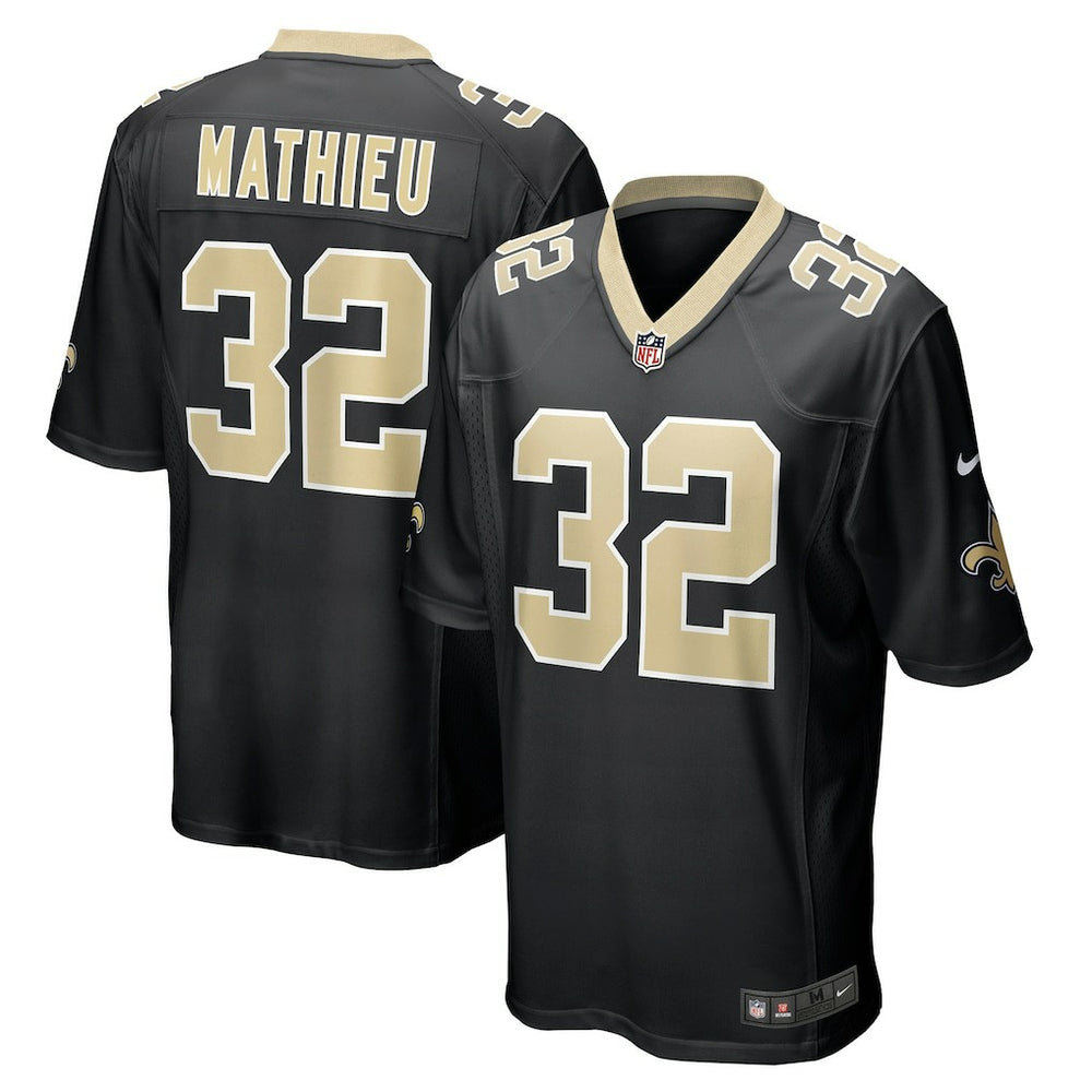 NFL Tyrann Mathieu New Orleans Saints Game Jersey - Black