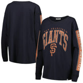 San Francisco Giants '47 Women's Statement Long Sleeve T-Shirt - Black T-shirts