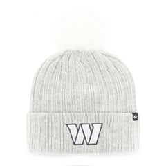 Washington Commanders '47 Women's Koda Cuffed Knit Hat with Pom Gray