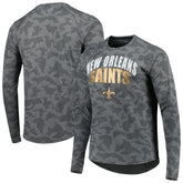 New Orleans Saints MSX by Michael Strahan Performance Camo Long Sleeve T-Shirt Gray