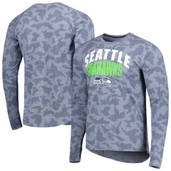 Seattle Seahawks MSX by Michael Strahan Performance Camo Long Sleeve T-Shirt College Navy