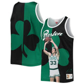 Larry Bird Boston Celtics Sublimated Player Tank Top Kelly Green/Black