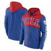 Philadelphia 76ers Skyhook Colorblock Full-Zip Hoodie Royal/Red