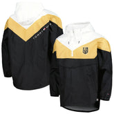 NHL Vegas Golden Knights Tommy Hilfiger Women's Staci Half-Zip Windbreaker Jacket - Black/Gold