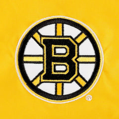 NHL Boston Bruins Tommy Hilfiger Women's Staci Half-Zip Windbreaker Jacket - Black/Gold
